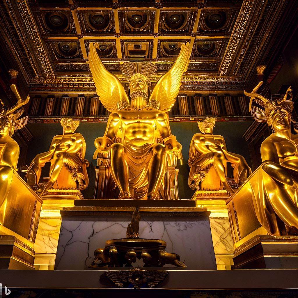 Olympian Gods and Their Golden Thrones