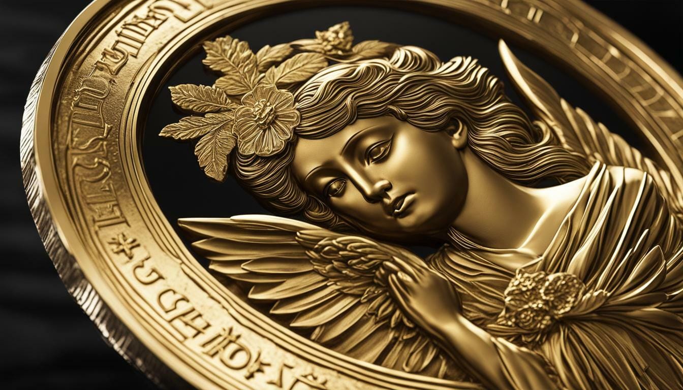 Discover The Beauty Of A Gold Coin With Angel On It