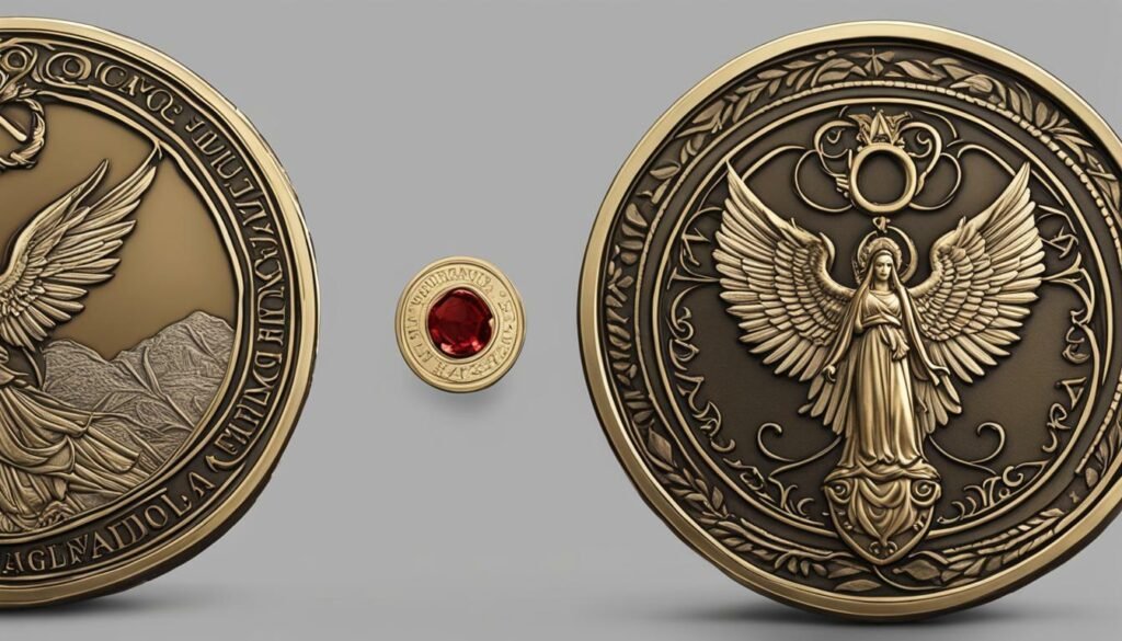 cultural significance guardian angel coins