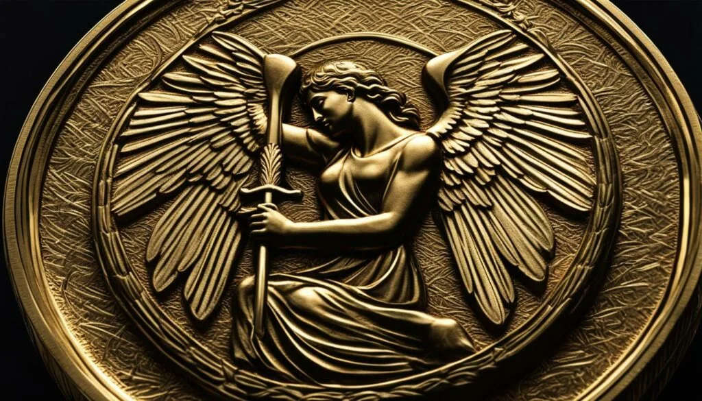 Discover The Beauty Of A Gold Coin With Angel On It