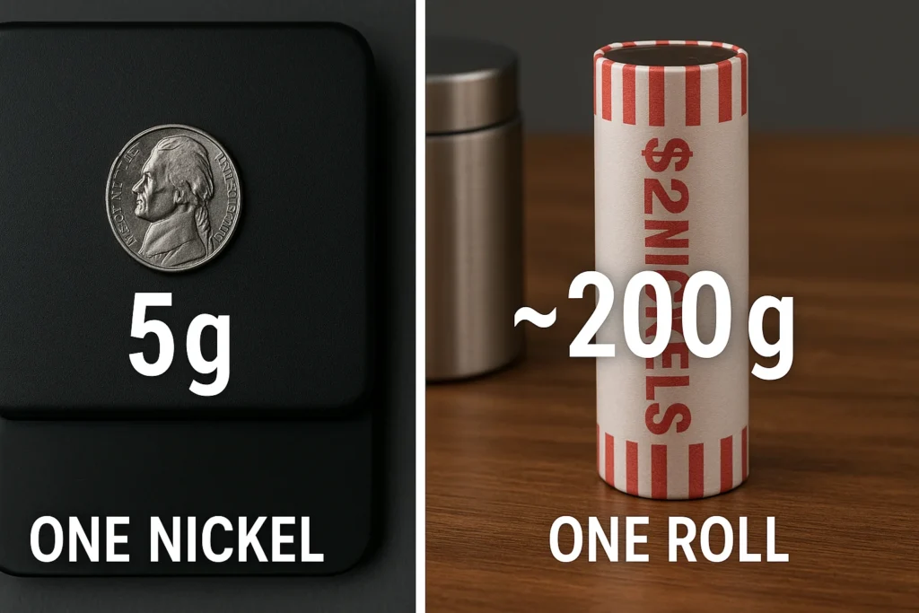 Nickel weight comparison