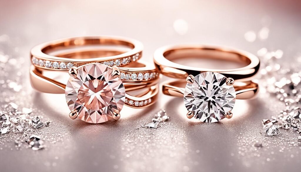 transformative effect of pink gold on diamonds