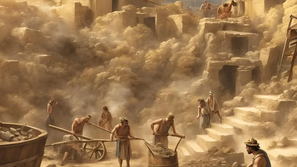 Gold mining played a crucial role in ancient Greek mine society.