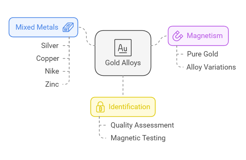 Factors Affecting Magnetism in Gold Alloys