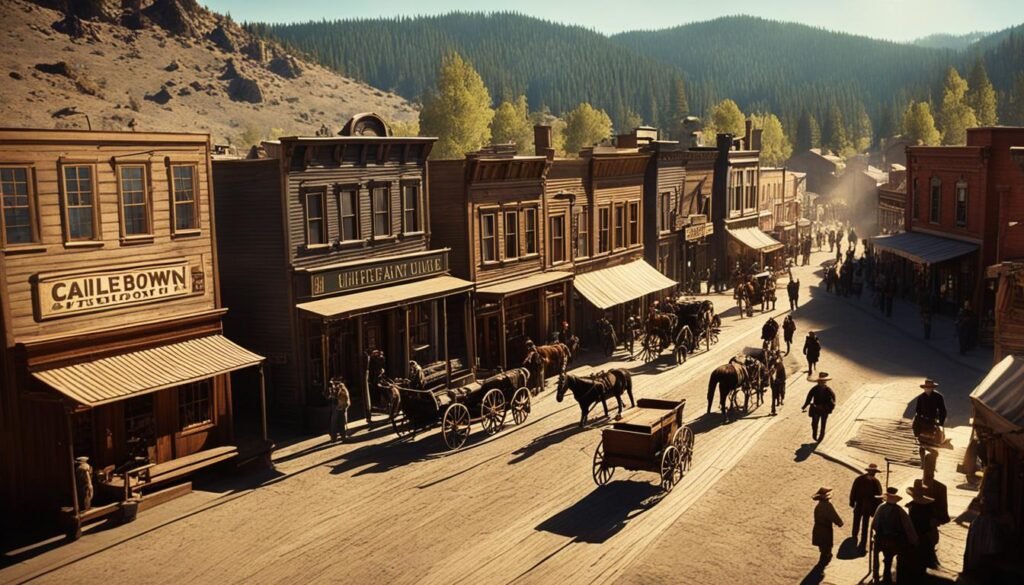 Boomtown during California Gold Rush