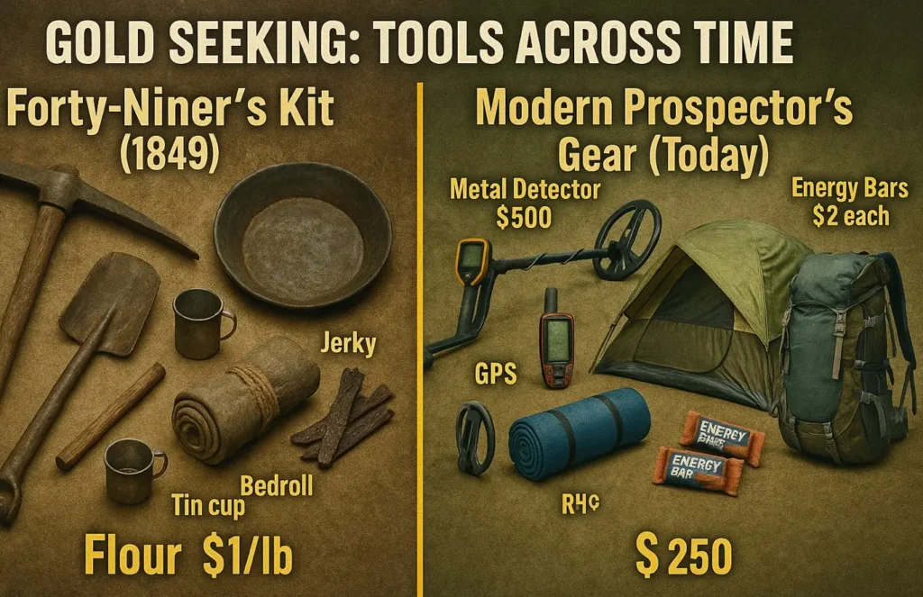 Gold Seeking Tools Across Time