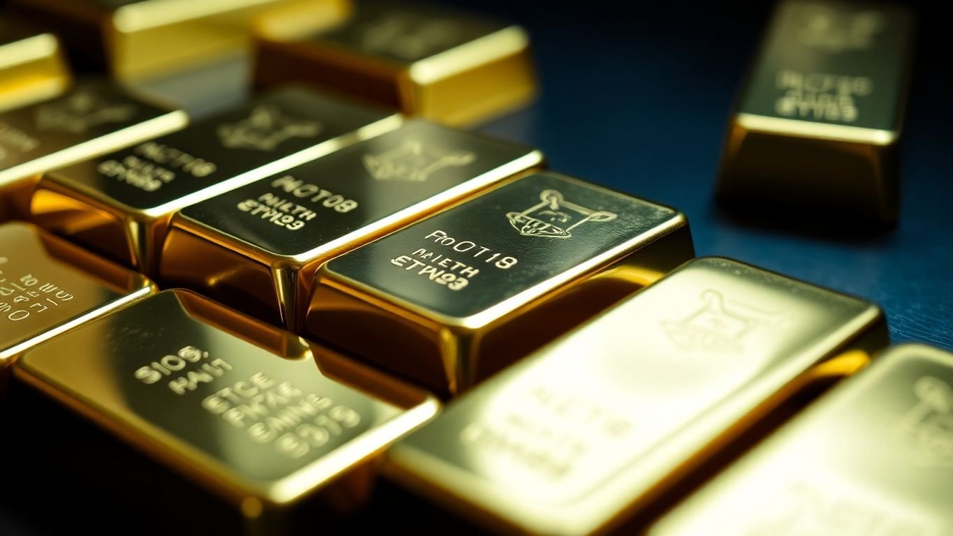 Close-up of shiny gold bars stacked together.Key Gold Indicators