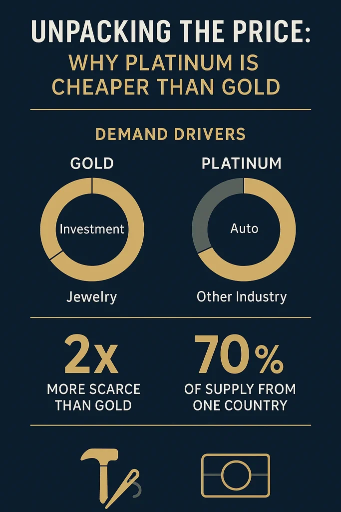 Unpacking the Price: Why Platinum is Cheaper than Gold.