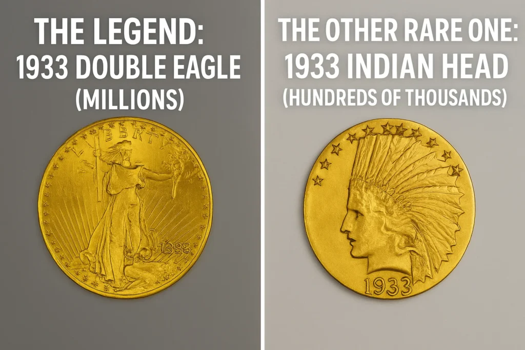 1933 Double Eagle Indian Head coins