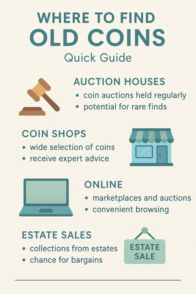 Where to find old coins guide