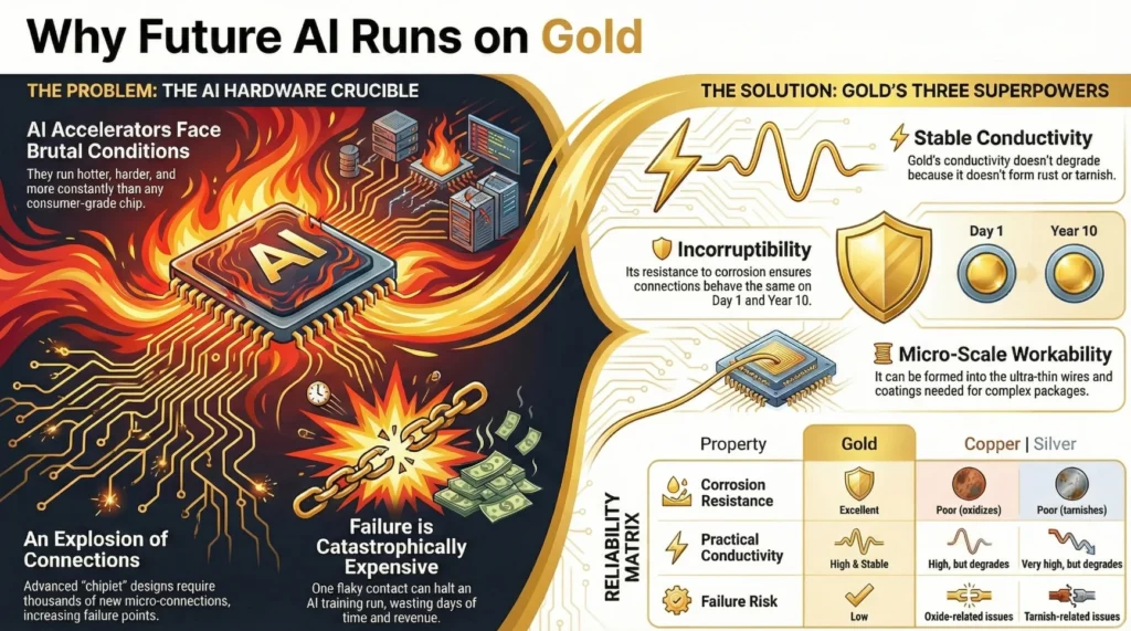Gold for robust AI hardware