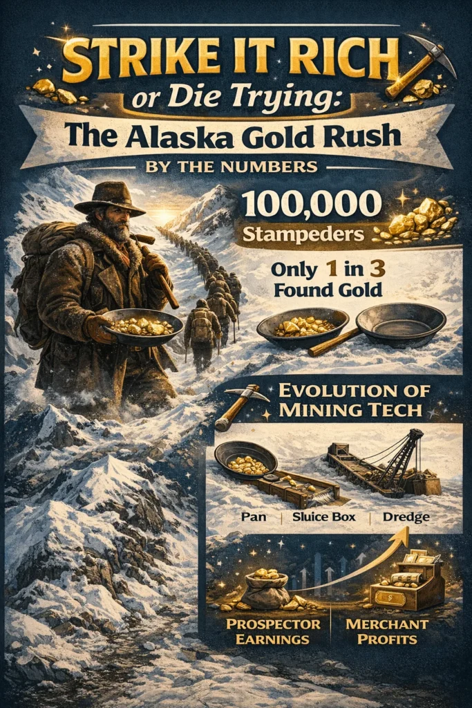 Alaska gold rush infographic