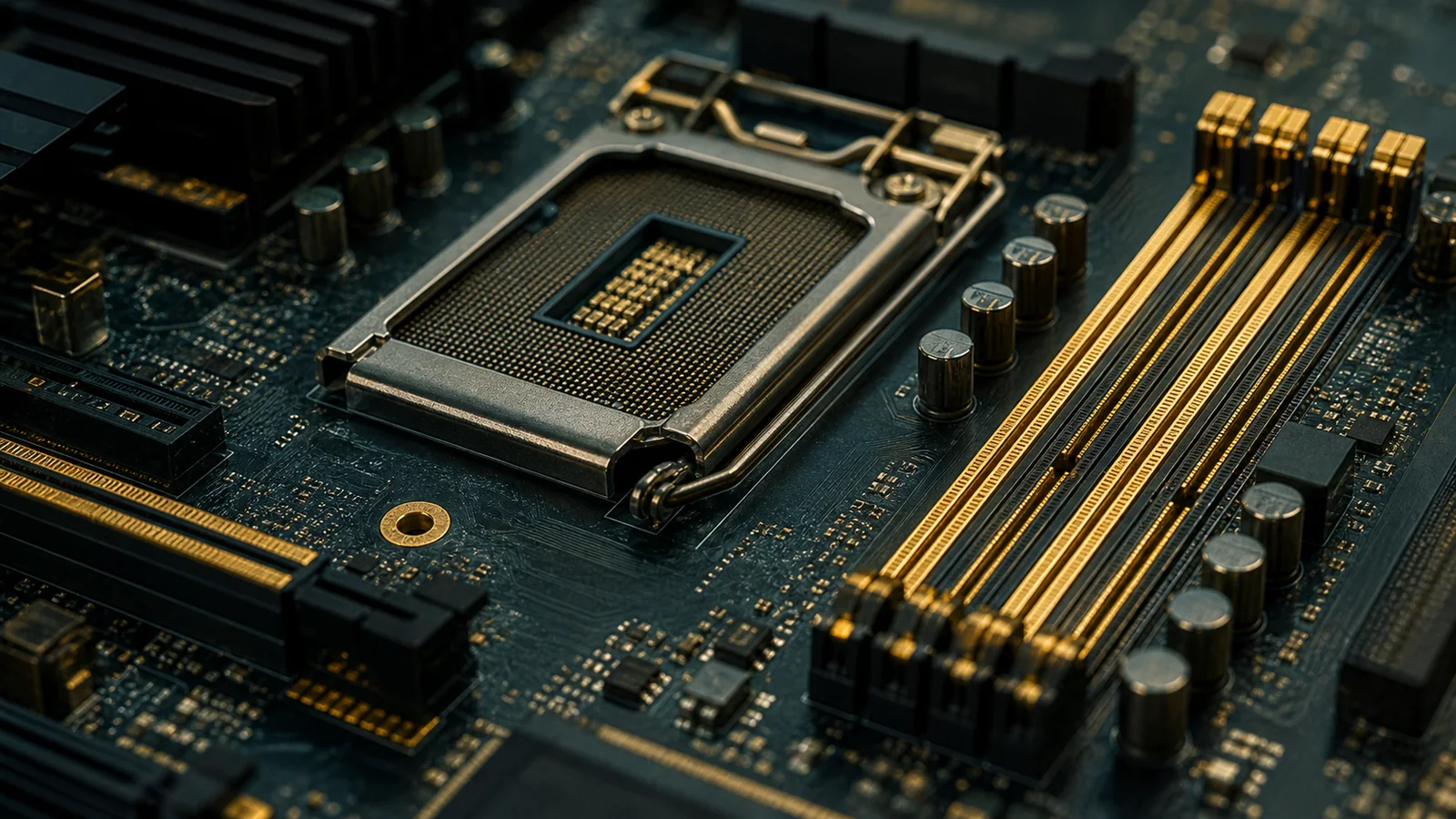 Computer parts with gold recovery context