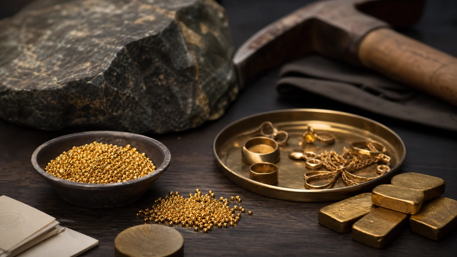 Responsible gold sourcing and traceability concept
