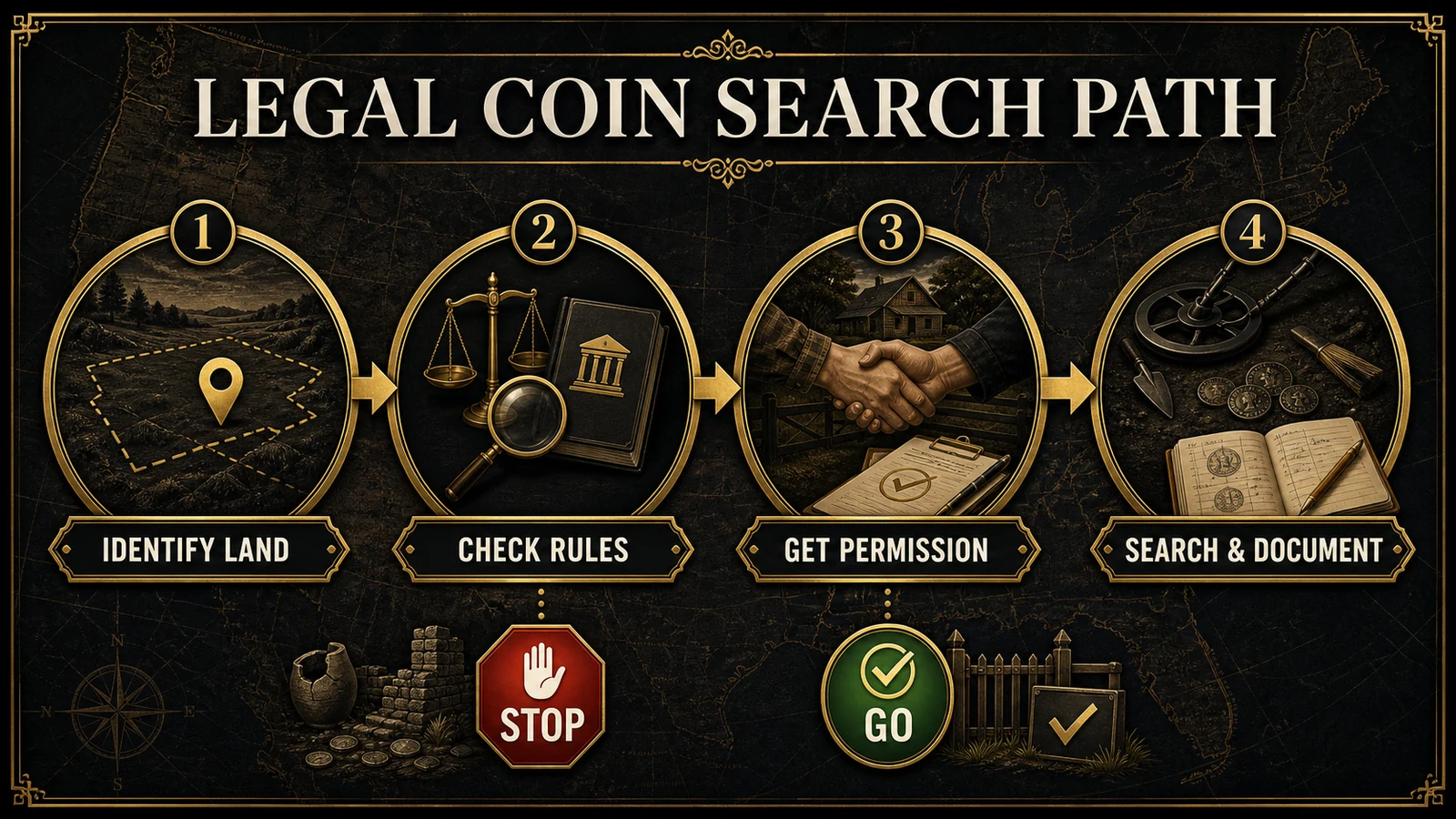 Where to Find Old Coins in the US visual decision guide
