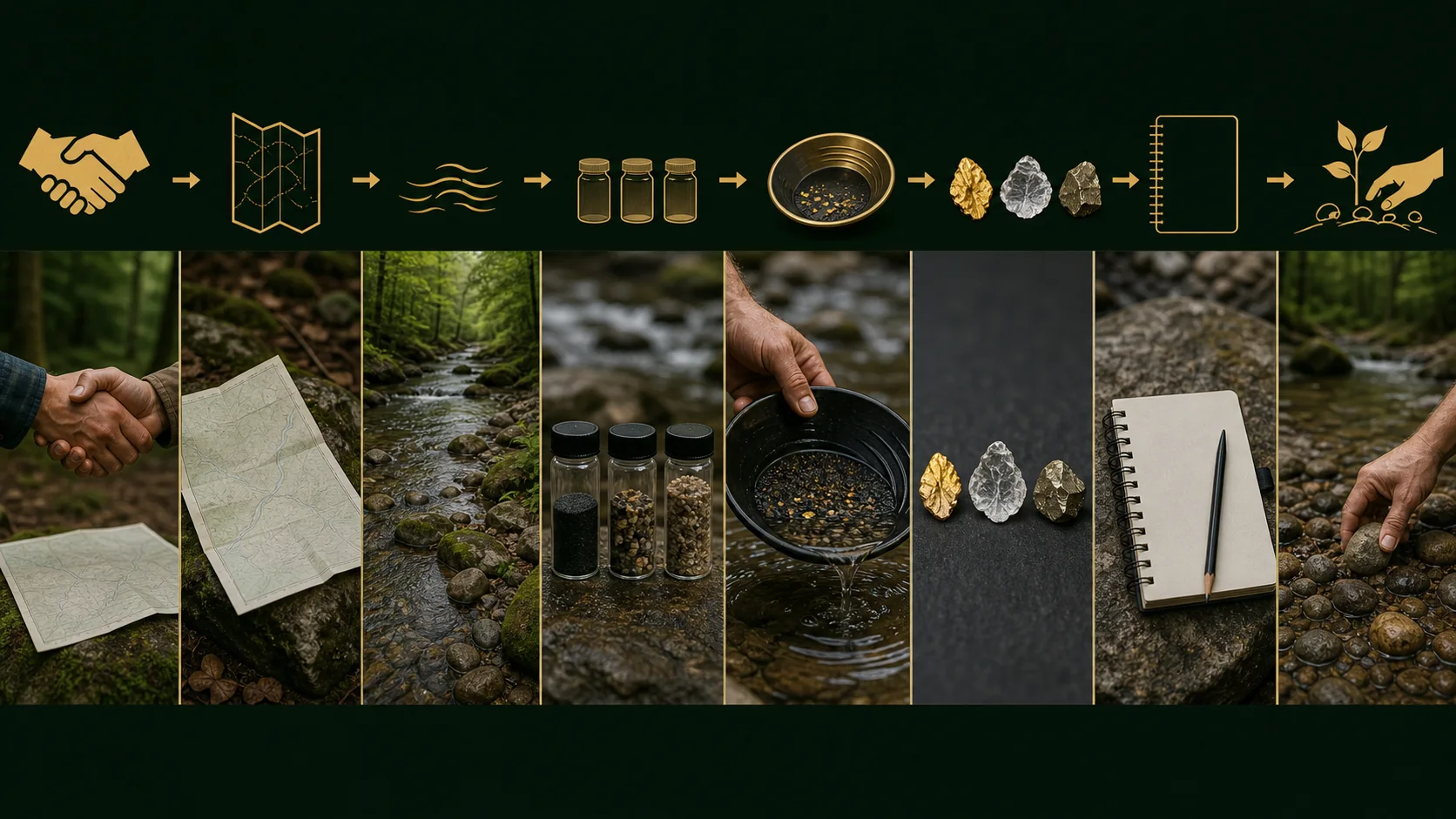 Responsible Pennsylvania gold prospecting workflow from access check to low-impact sampling