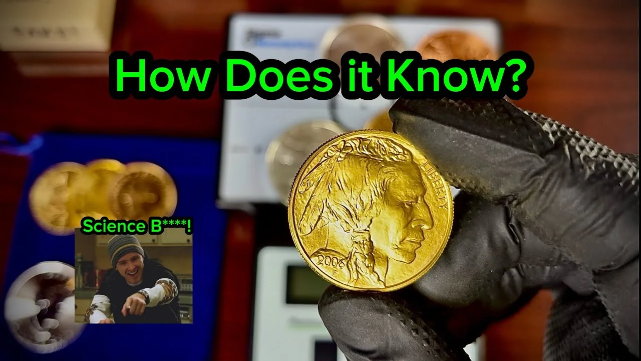 Gold coin testing with an electronic precious-metal verifier